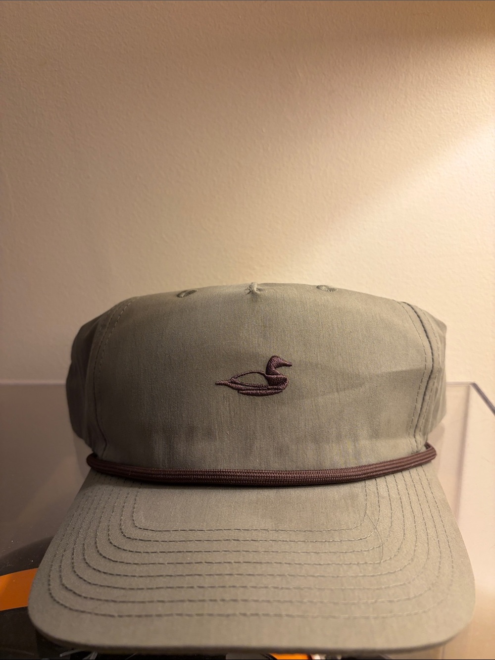 Decoy Rope-Detail Cap in Sage Green
